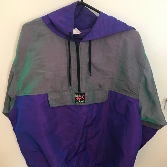 Other - Vintage surf style windbreaker - Purple/Iridescent